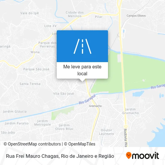 Rua Frei Mauro Chagas mapa