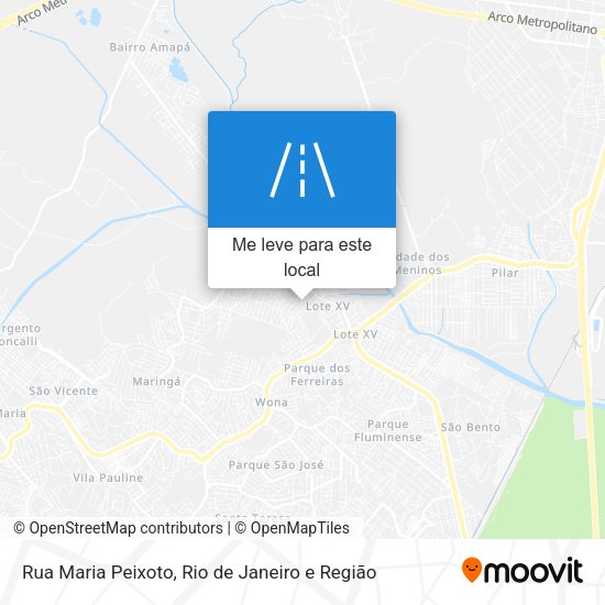 Rua Maria Peixoto mapa