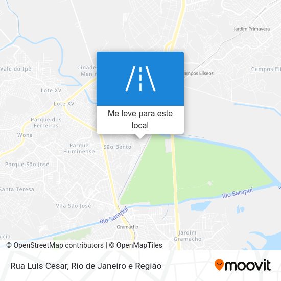 Rua Luís Cesar mapa