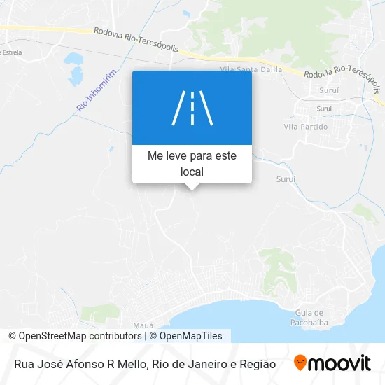Rua José Afonso R Mello mapa