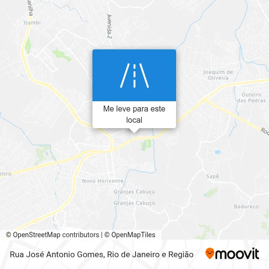 Rua José Antonio Gomes mapa