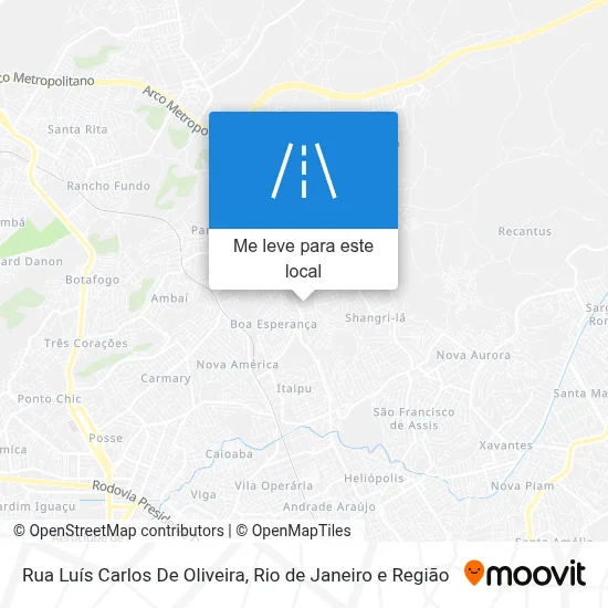 Rua Luís Carlos De Oliveira mapa