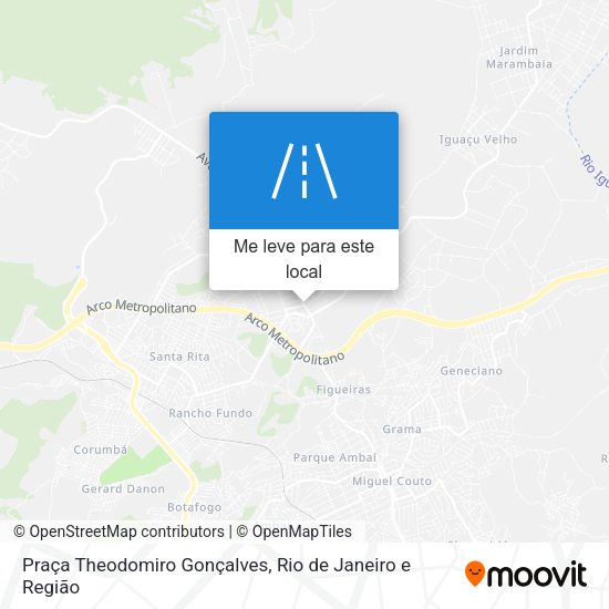 Praça Theodomiro Gonçalves mapa