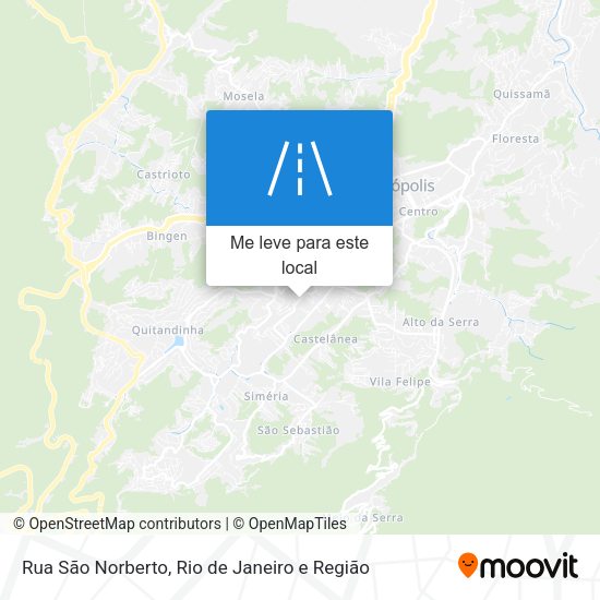 Rua São Norberto mapa