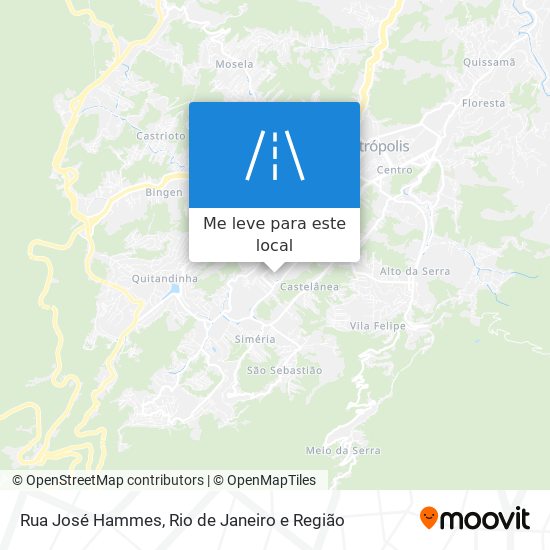 Rua José Hammes mapa