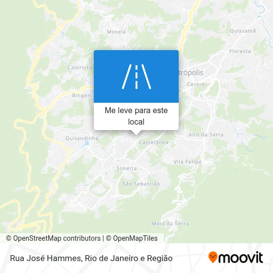 Rua José Hammes mapa