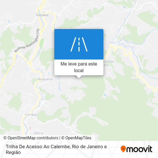 Trilha De Acesso Ao Calembe mapa