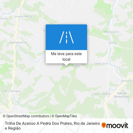 Trilha De Acesso A Pedra Dos Prates mapa