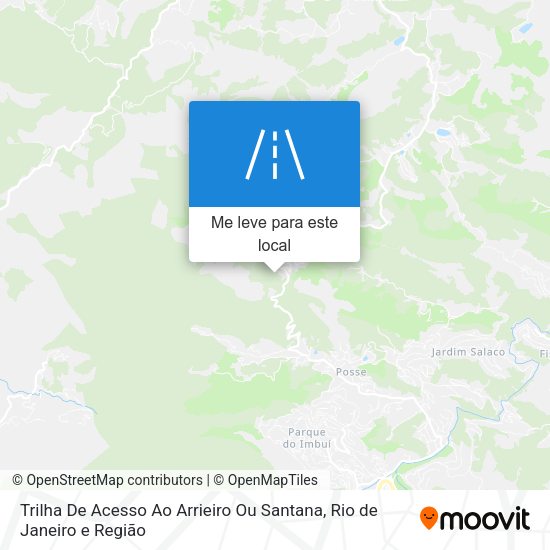 Trilha De Acesso Ao Arrieiro Ou Santana mapa