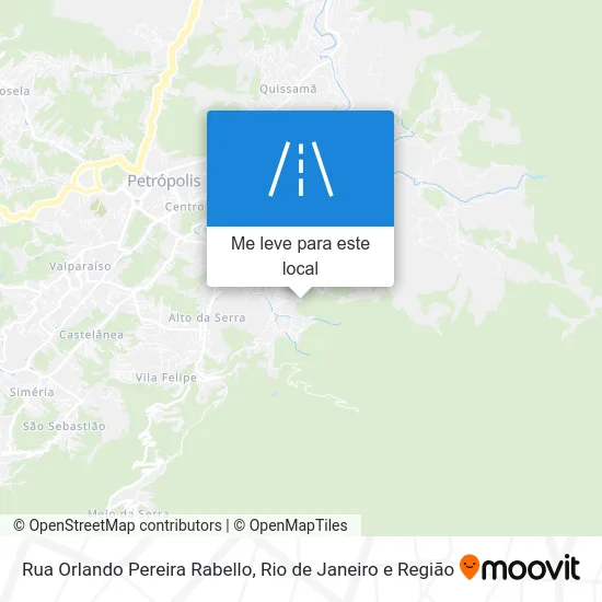 Rua Orlando Pereira Rabello mapa