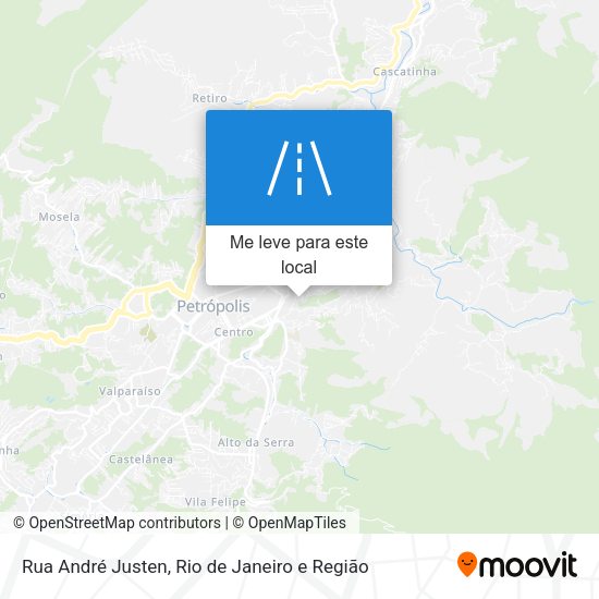 Rua André Justen mapa