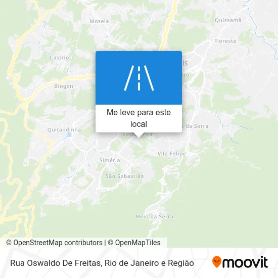 Rua Oswaldo De Freitas mapa