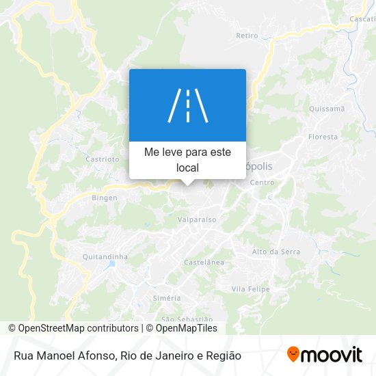 Rua Manoel Afonso mapa