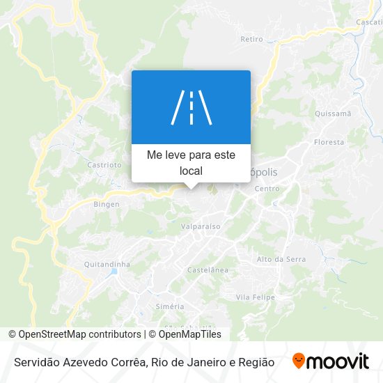 Servidão Azevedo Corrêa mapa