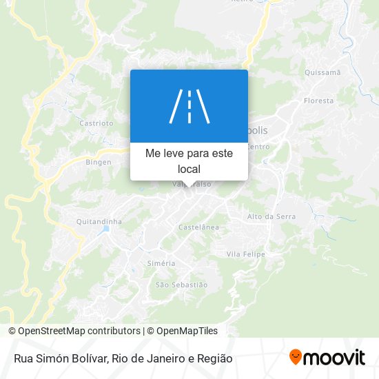 Rua Simón Bolívar mapa