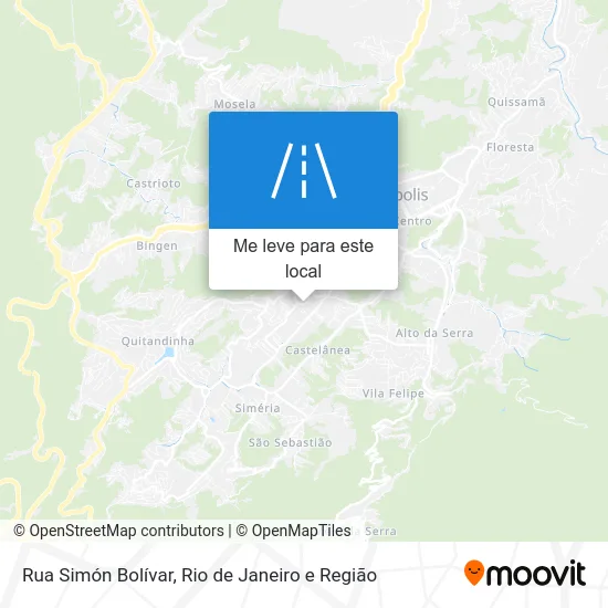 Rua Simón Bolívar mapa
