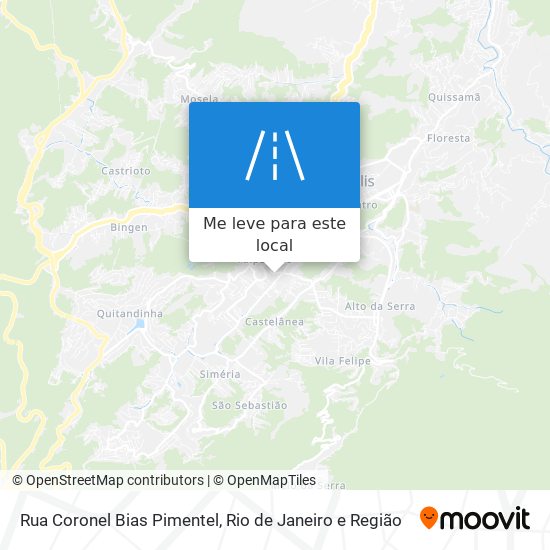 Rua Coronel Bias Pimentel mapa