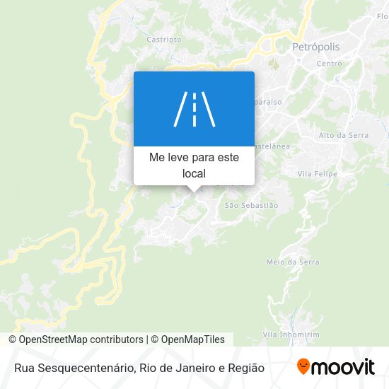 Rua Sesquecentenário mapa