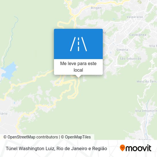 Túnel Washington Luiz mapa