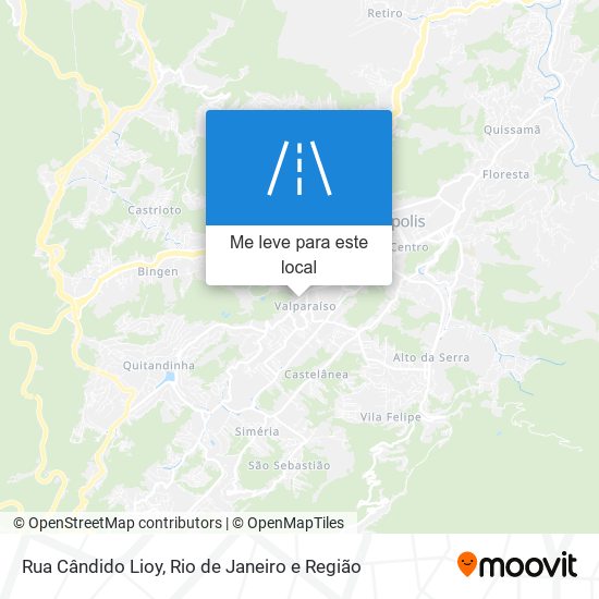 Rua Cândido Lioy mapa