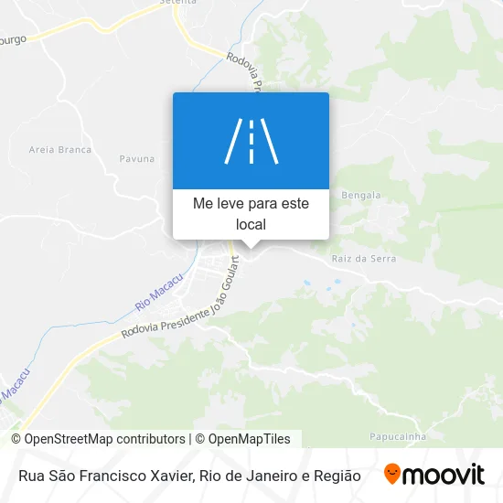 Rua São Francisco Xavier mapa