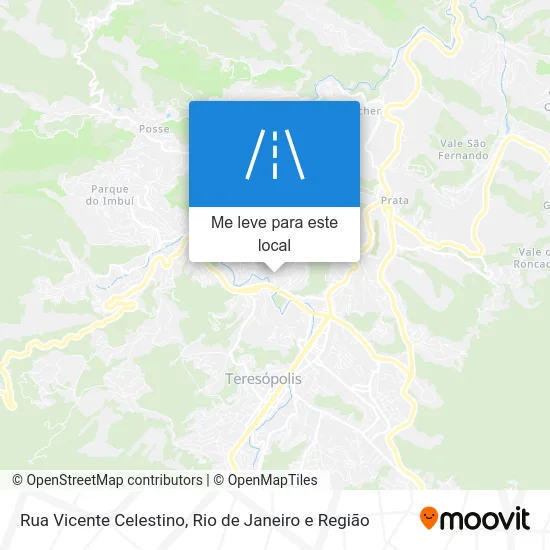 Rua Vicente Celestino mapa