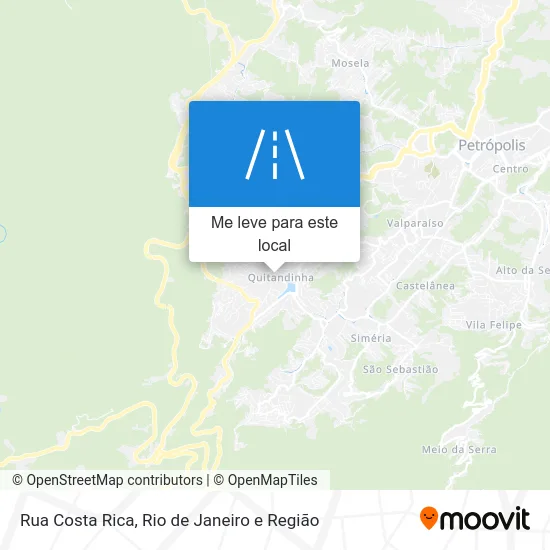 Rua Costa Rica mapa