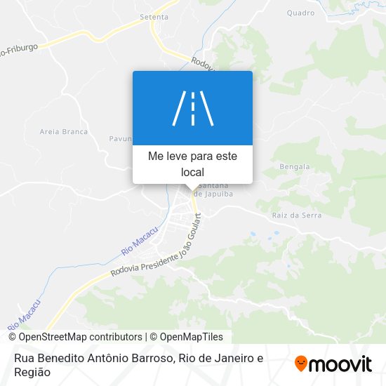 Rua Benedito Antônio Barroso mapa