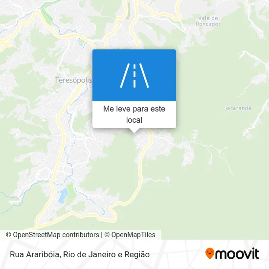 Rua Araribóia mapa