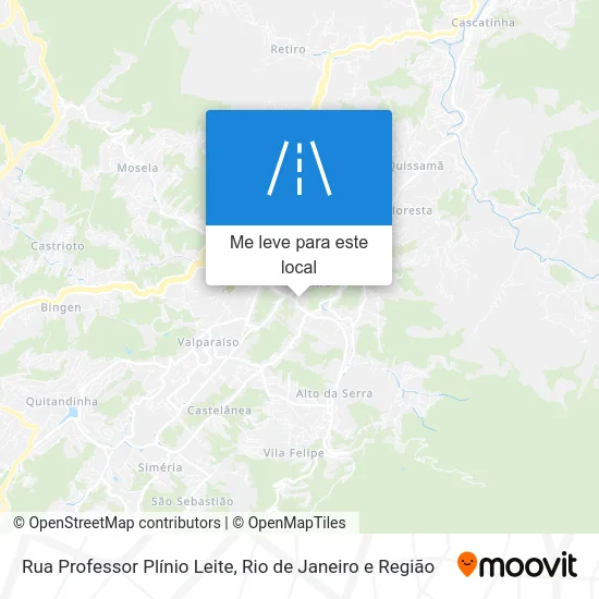 Rua Professor Plínio Leite mapa