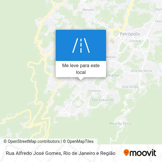 Rua Alfredo José Gomes mapa