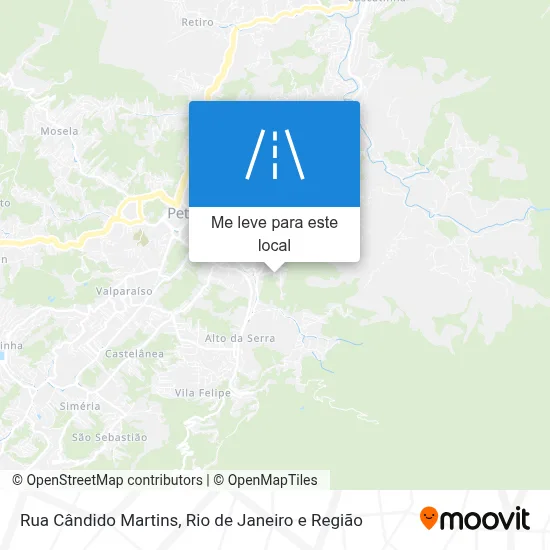 Rua Cândido Martins mapa