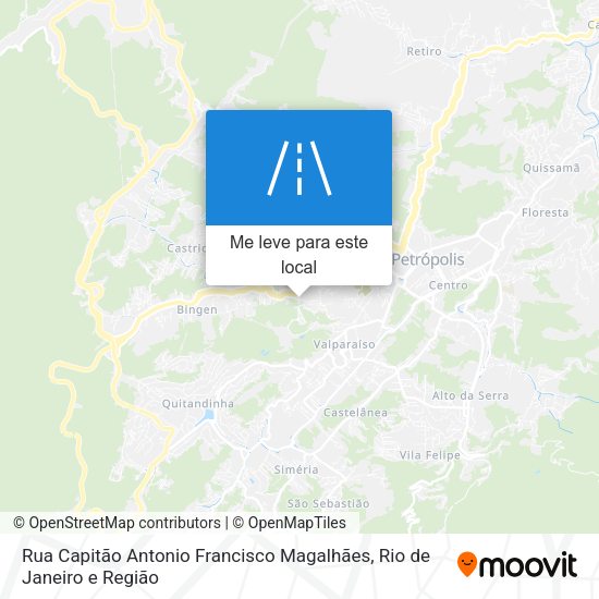Rua Capitão Antonio Francisco Magalhães mapa
