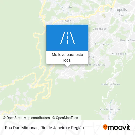 Rua Das Mimosas mapa