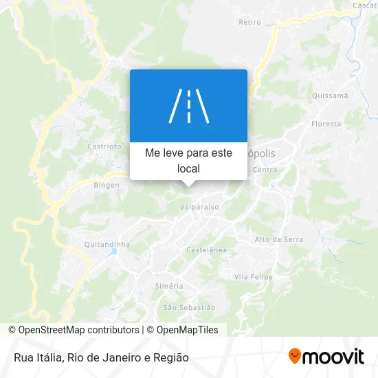 Rua Itália mapa