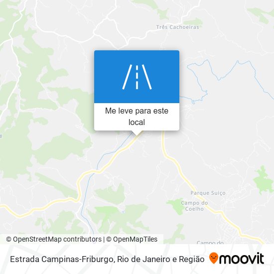 Estrada Campinas-Friburgo mapa