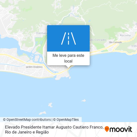 Elevado Presidente Itamar Augusto Cautiero Franco mapa