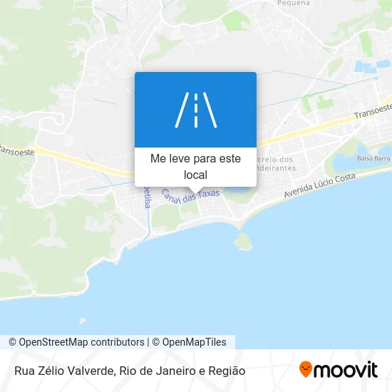 Rua Zélio Valverde mapa
