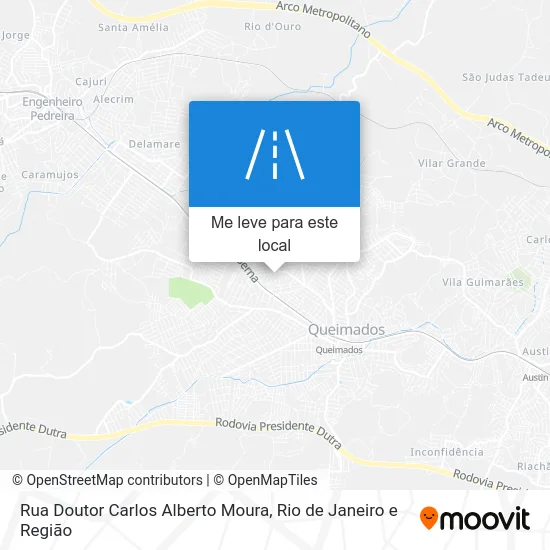 Rua Doutor Carlos Alberto Moura mapa