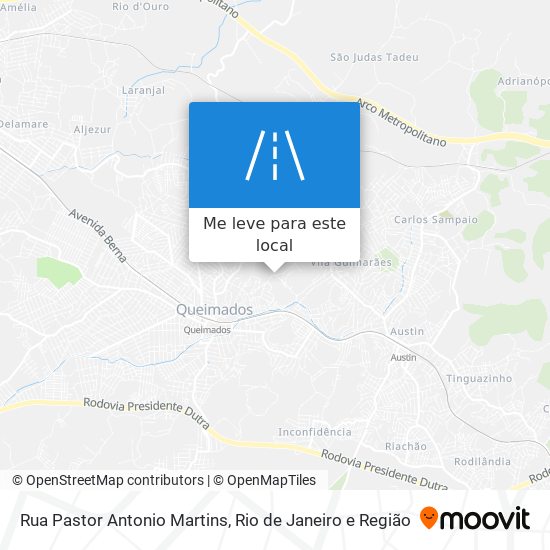 Rua Pastor Antonio Martins mapa