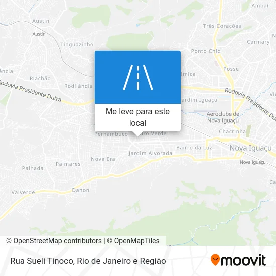Rua Sueli Tinoco mapa