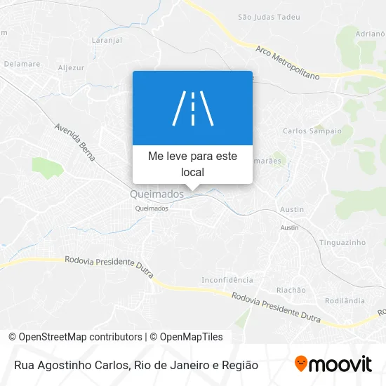 Rua Agostinho Carlos mapa