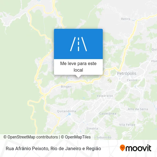 Rua Afrânio Peixoto mapa
