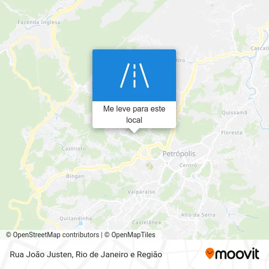 Rua João Justen mapa