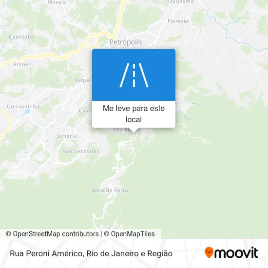Rua Peroni Américo mapa