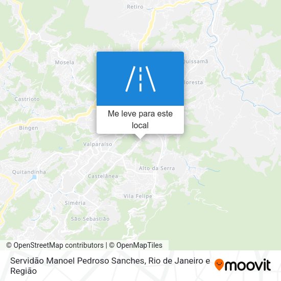 Servidão Manoel Pedroso Sanches mapa