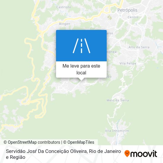 Servidâo Josŕ Da Conceição Oliveira mapa
