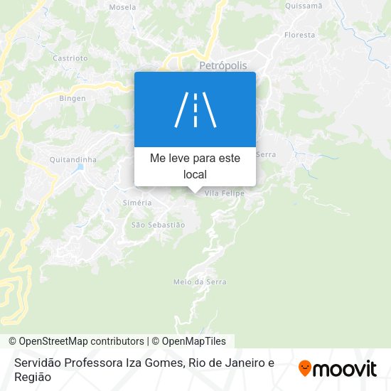Servidão Professora Iza Gomes mapa