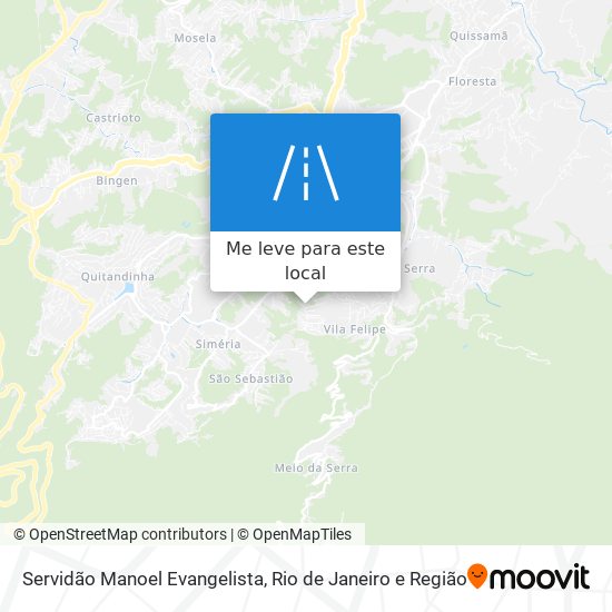 Servidão Manoel Evangelista mapa