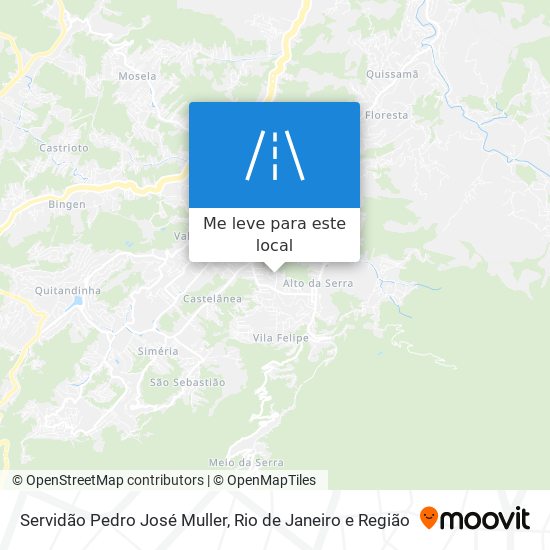 Servidão Pedro José Muller mapa